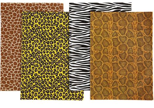 Creotime papier découpage impression animal 25 x 35 cm 8 feuilles
