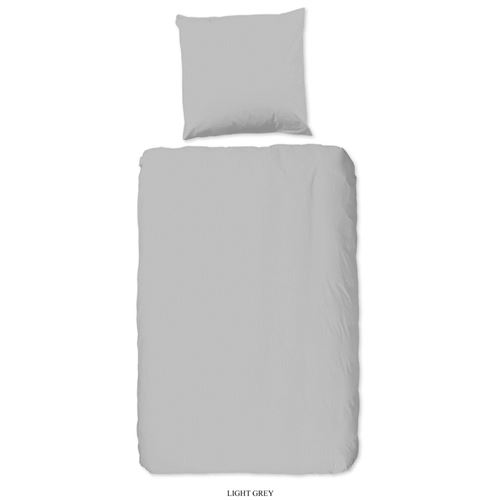 Good Morning Housse de couette Uni 140x200/220 cm Gris clair