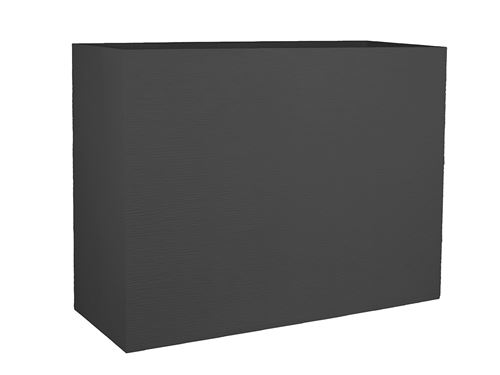 Jardiniere Muret Loft L - GRAPHIT - Plastique - Gris Anthracite - 78,5x29,5xH60cm - 46L - Décor graphique - EDA - Image 3
