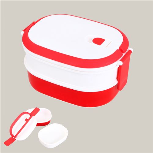 Bento box 2 compartiments pp 20.5 x 14.5 x 11.5 cm Rouge