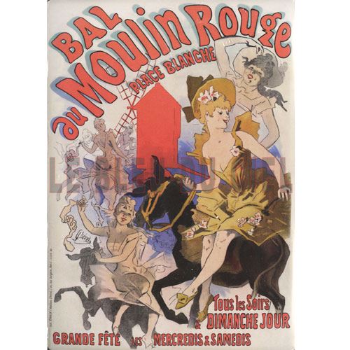 Grande plaque métal Bal au Moulin Rouge