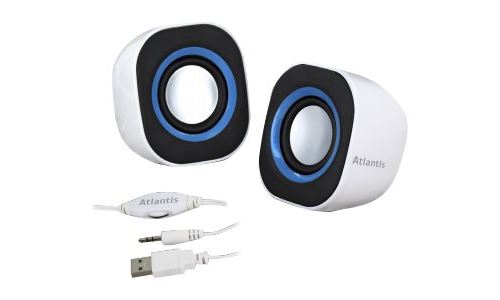 Atlantis Land Linea Premium SoundPower 410 - Luidsprekers - voor PC - 5 Watt (Totaal) - wit