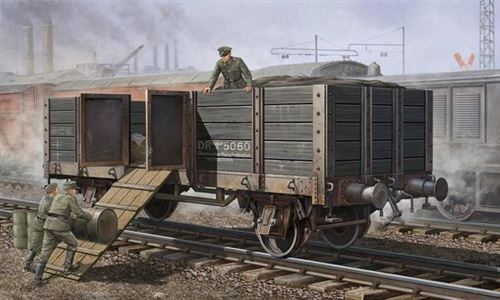 TRUMPETER Maquette  Wagon de chemin de fer allemand &agrave; toit ouvert- 1/3