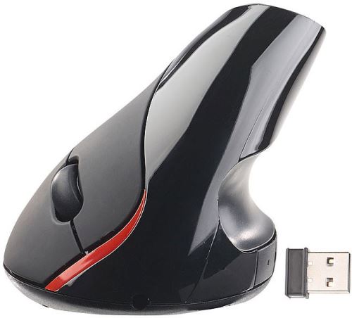 Souris optique USB verticale et ergonomique 1600 dpi 5 boutons - Sans fil