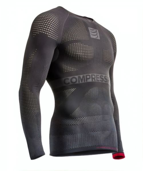 Compressport maillot de corps manches on/off multisportlongues homme gris