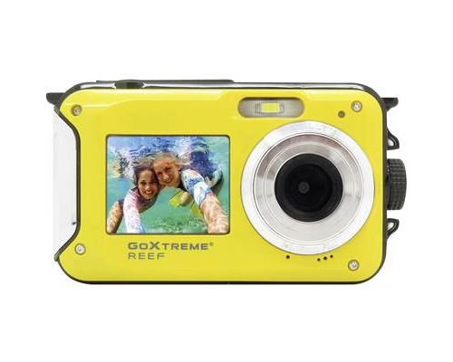 GoXtreme Reef Yellow Appareil photo numérique 24 Mill. pixel jaune vidéo Full HD, étanche jusquà 3 m, caméra submersible, résistant aux chocs, avec flash