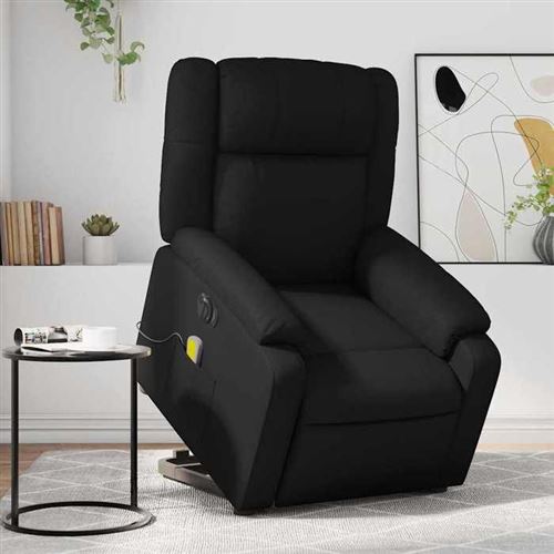 Non Communiqué Noir Vidaxl Fauteuil De Relaxation, Massage, Inclinable Électrique Similicuir