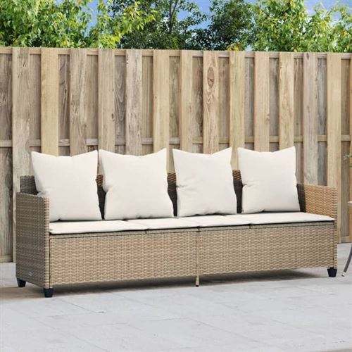 VIDAXL - Chaise Longue - Meuble de Jardin - Beige - Image 2