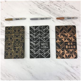 SHARPIE 3 Marqueurs Metallic, Or Argent Bronze, sous Blister
