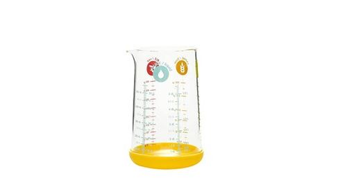 Pichet doseur 0. 5 l en verre et silicone jaune