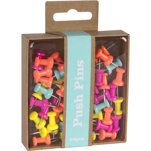 Boîte De 50 Punaises - Fluo Collection - Apli
