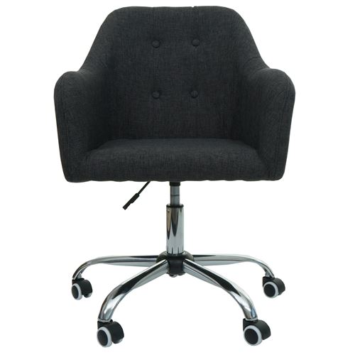 Mendler Gris Chaise De Bureau Hwc-L92 Avec Accoudoirs Tissu/Textile Foncé - Image 3