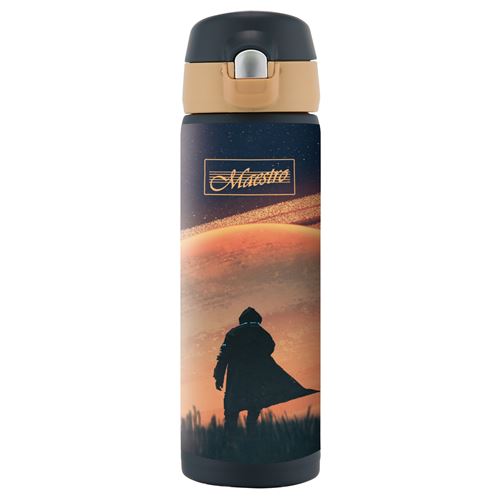 Maestro Bouteille isolante en acier inoxydable pour boissons chaudes ou froides 400ml (Espace)