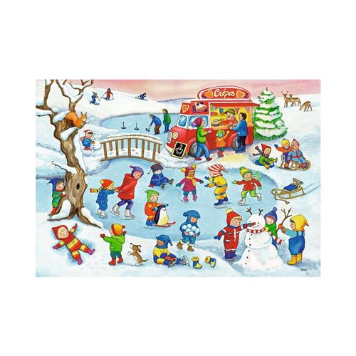 Puzzle Ravensburger - S'amuser au lac, 2x24 pièces