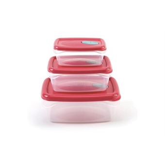 boite tupperware couvercle rouge 18 x 18 cm - Tupperware