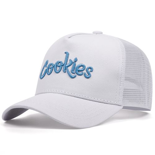 Non Communiqué Multicolore Broderie Biscuit Baseball Cap Extérieur Mesh Cap Blanc