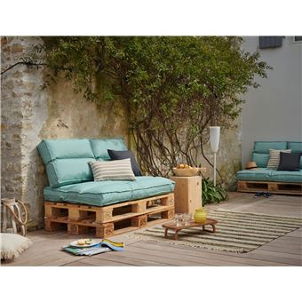 Set 2 coussins palette d'extérieur RIOU Bleu 120 x 80 x 15 cm - Accessoires  mobilier de jardin à la Fnac