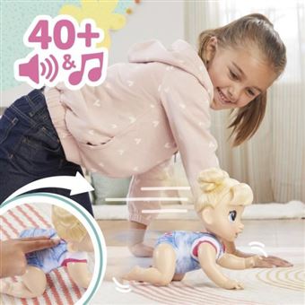 Poupée Interactive Baby Alive Harper Hugs - Marche à 4 Pattes, 40+ Sons, 27 Cm
