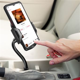 Support Voiture Smartphone Porte-Gobelet Rotatif à 360° Bras Flexible XO  Noir - Support pour téléphone mobile - Achat & prix