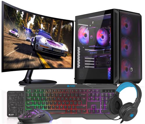 VIST PC Gaming Ryzen 5900X - RAM 64Go - RTX 4060 - SSD 1To M.2 - WiFi - 27 - W11