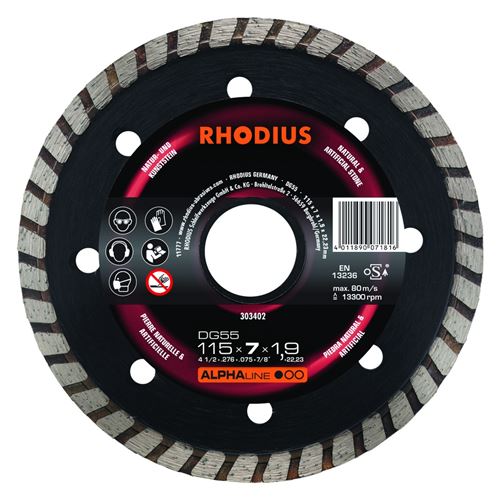 Rhodius Disque De Tronconnage Diamant - Alphaline - Dg55 - 115 X 7,0 X 1,9 X 22,23Mm - Image 3