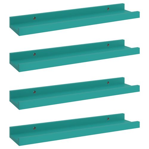 vidaXL Étagères murales 4 pcs Bleu 40x9x3 cm