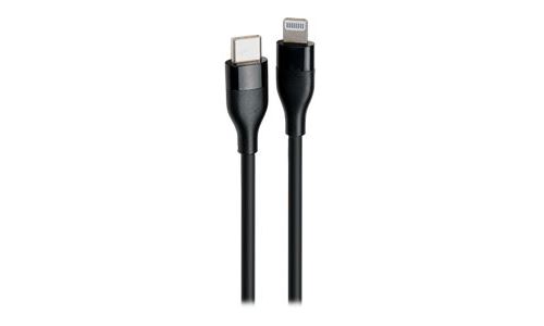 V7 - Câble Lightning - USB-C mâle pour Lightning mâle - 1 m - blindé - noir - pour Apple iPad/iPhone/iPod (Lightning)