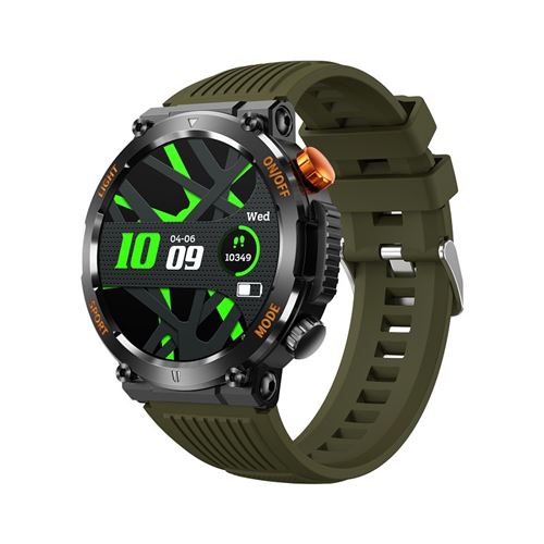 Montre connect&eacute;e HT17 1,46"" - Surveillance sant&eacute; - Etanche IP67 - Sport Bluetooth - Vert