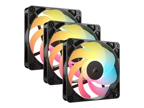 Corsair Rs120-R - Ventilateur Châssis - Inverse - 120 Mm - Noir (Pack De 3)