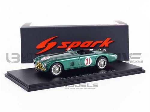 Voiture Miniature de Collection SPARK 1-43 - ASTON MARTIN DB3 - Sebring 1953 - Green - S2449
