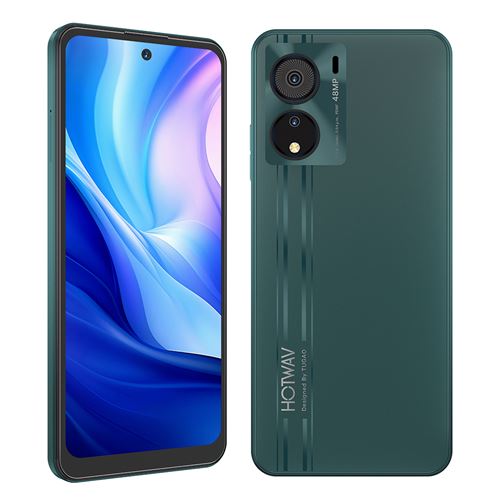 HOTWAV NOTE 12 EF Téléphone Portable 6.8 Android 14, 5160mAh, 12(4+8)Go+128Go, 48MP+16MP,Empreinte digitale/Face ID/Dual SIM 4G - VERT