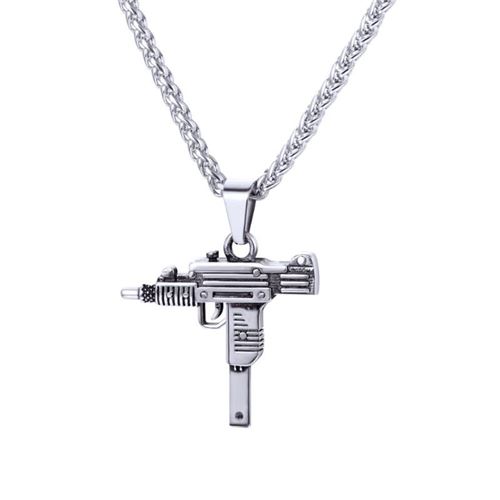 Non Communiqué Argent Collier, Pistolet Automatique