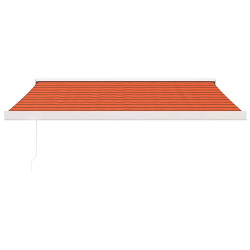 VidaXL Auvent rétractable orange et marron 3,5x2,5m tissu et aluminium