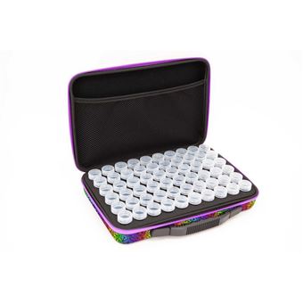 Trousse de rangement Crystal Art pour strass et diamants - 60 pots - Papillons