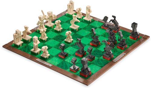 Jeu D’échecs Minecraft - Héros De La Surface VS Monstres 48 cm