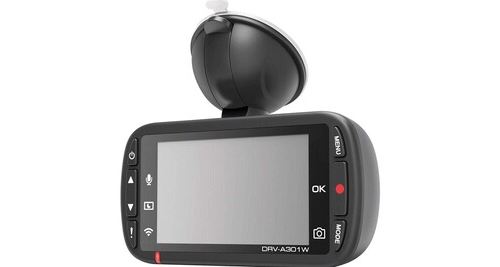 Dashcam kenwood drv-a301w caméra de bord full hd avec capteur g 3 axes, gps  et liaison sans fil - Caméscope - Achat & prix