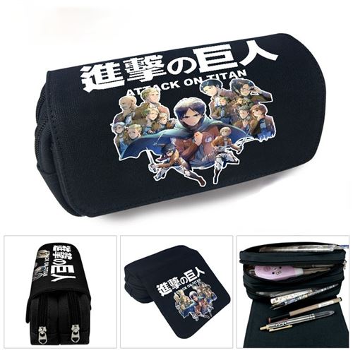 Trousse - Attack on Titan -2 compartiments- Multicolore (20x10x7.5cm) #33
