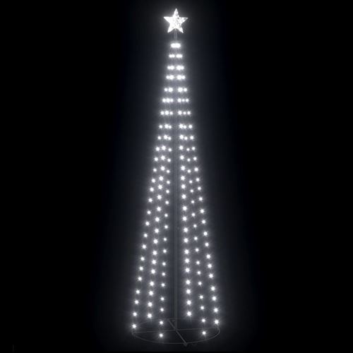 vidaXL Sapin de Noël cône 136 LED blanc froid Décoration 70x240 cm