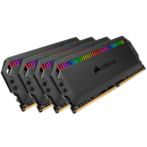 20€09 sur Mémoire RAM Corsair Dominator Platinum RGB CMT32GX4M4D3600C18  32Go (4x8Go) DDR4 3600MHz CL18 Noir - Mémoire RAM - Achat & prix