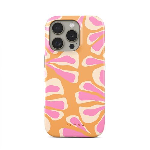 Non Communiqué Rose Coque Pour Iphone 16 Pro Max Magsafe Tough Antichocs Modèle Aloha Burga