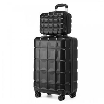 Lot De 4 Valises Rigides Easy Roll Trolley - Bagages à Main Noirs - Neuf