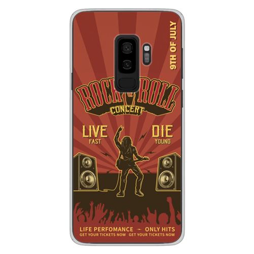 Coque en silicone imprimée compatible Samsung Galaxy S9 Plus Rock and roll