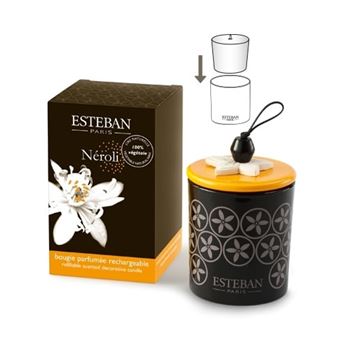 Bougie décorative parfumée rechargeable néroli 170 g - Esteban - -