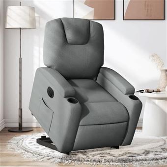 Fauteuil verstelbaar elektrisch stof bruin kopen