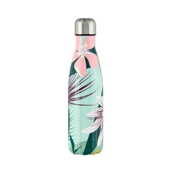 Bouteille Isotherme Derrière La Porte Guillaume décor fleurs exotiques Multicolore Inox - 1