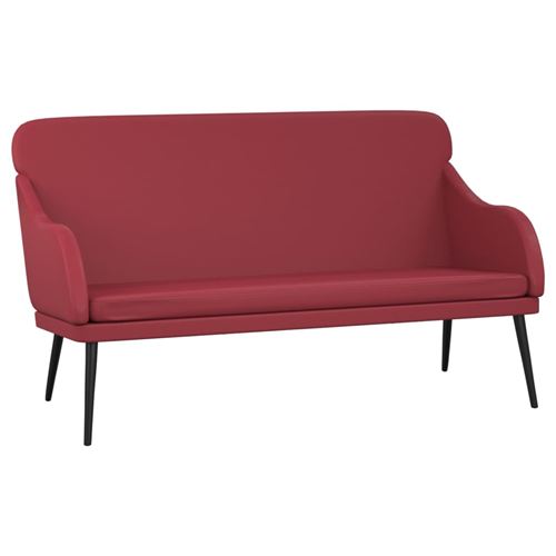 Vidaxl Rouge Banc Bordeaux 110X76x80 Cm Similicuir - Image 2