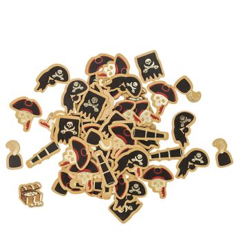 100 confettis pirate chasse trésor 1.5-3cm - artifetes 79598 - 1