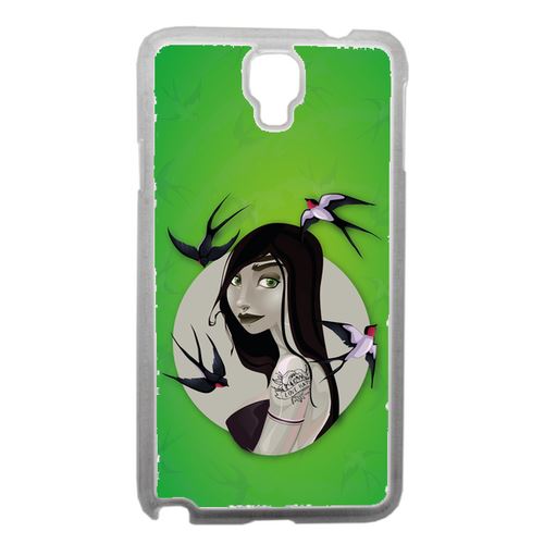 Coque Illustration Fond Vert Compatible Samsung Note 3 Neo Transparent