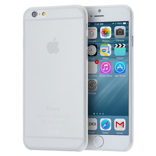 doupi UltraSlim Coque pour iPhone 6 6S (4,7 pouces), fin mat ultra mince et ultra léger Bumper Cover Housse de Protection, blanc