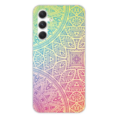 Coque en silicone imprimée compatible Samsung Galaxy A54 5G Mandala Pastel